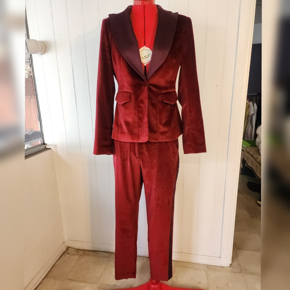 Altuzarra for Target Red Velvet Blazer And Pants Set
